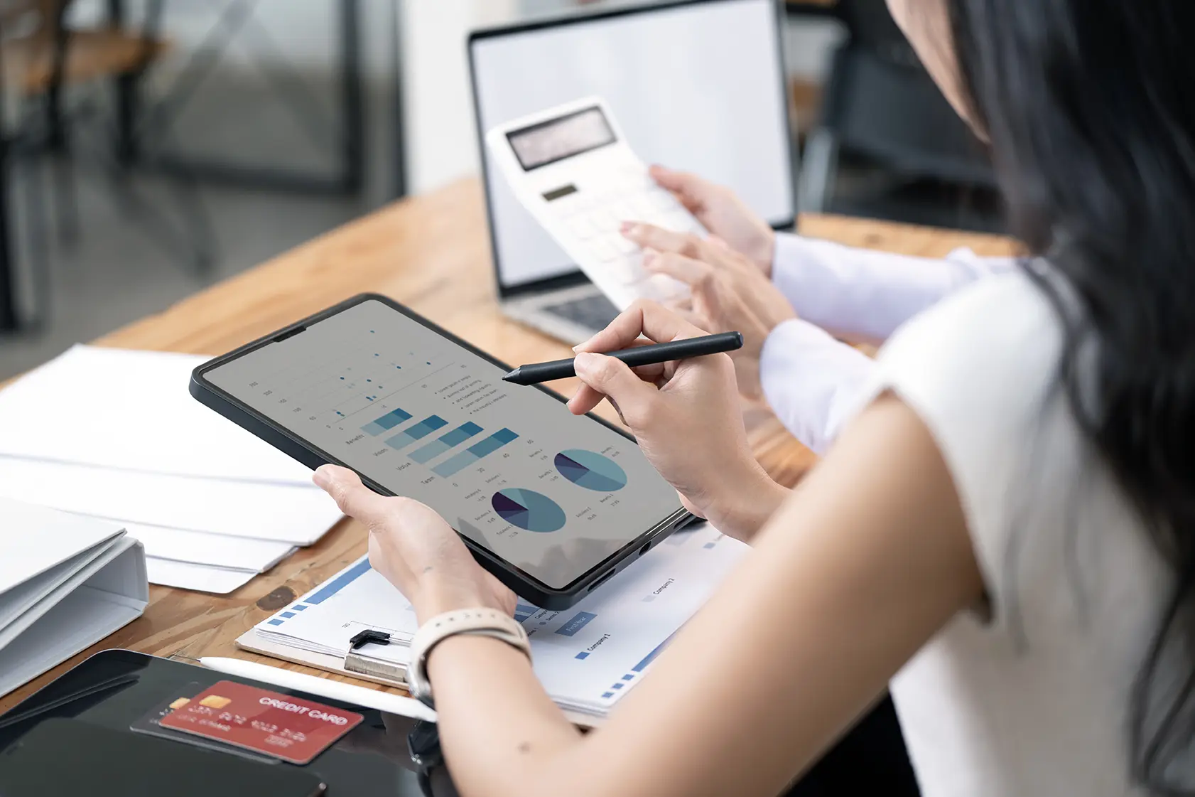 Accounting team processing freight invoices and billing